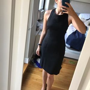 Club Monaco Annabel Black Linen Dress